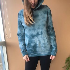 Blue tie-dye hoodie